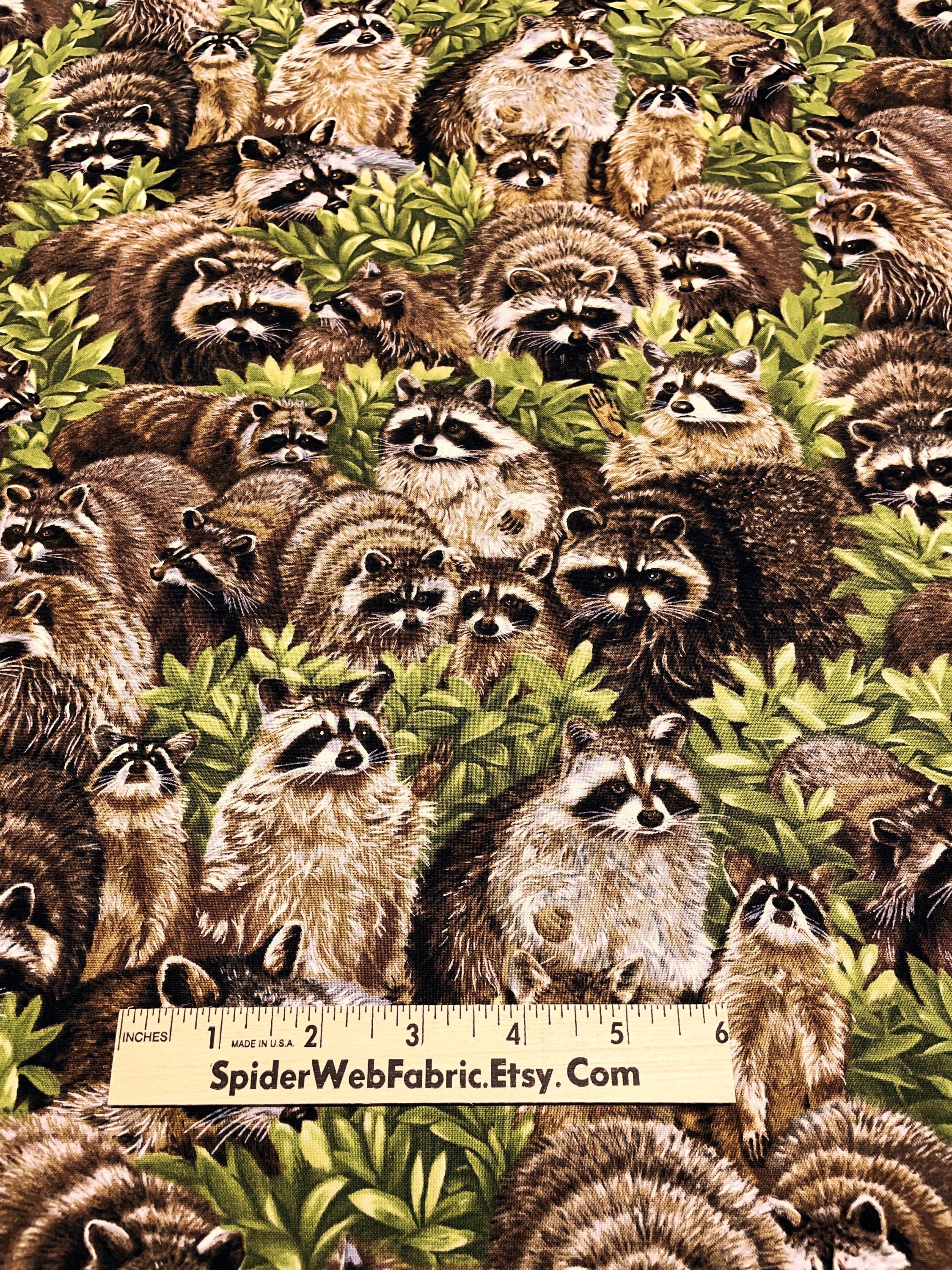 GOT RACCOONS? Fabric Raccoon Backyard Bandits Woods Forest Woodland ...