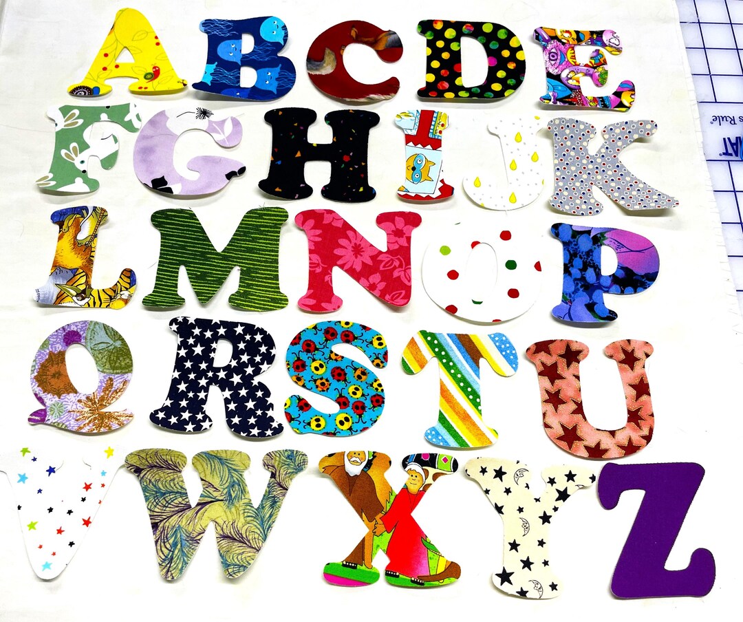Die Letters ALPHABET LETTERS Fabric Die Cut FUSIBLE Letters - 3