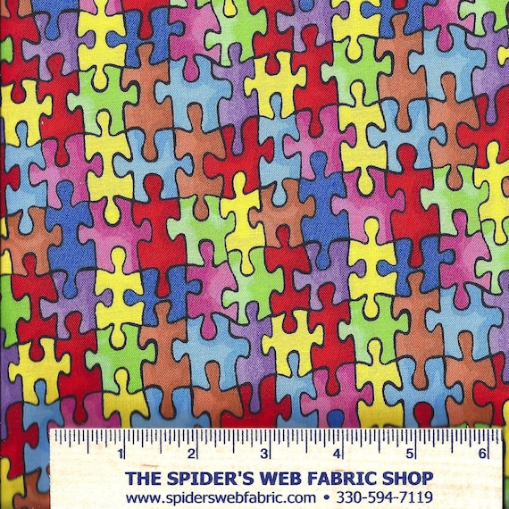 PUZZLE Fabric Jigsaw Puzzle Autism Awareness Baum Etsy