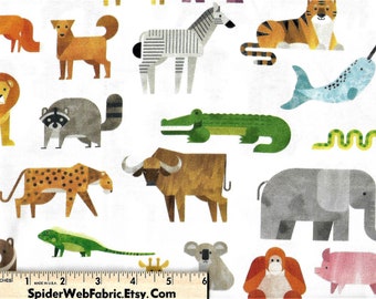 ANIMAL KINGDOM Fabric Jungle Woodland Forest Domestic - Etsy ANIMAL KINGDOM Fabric Jungle Woodland Forest Domestic - Etsy