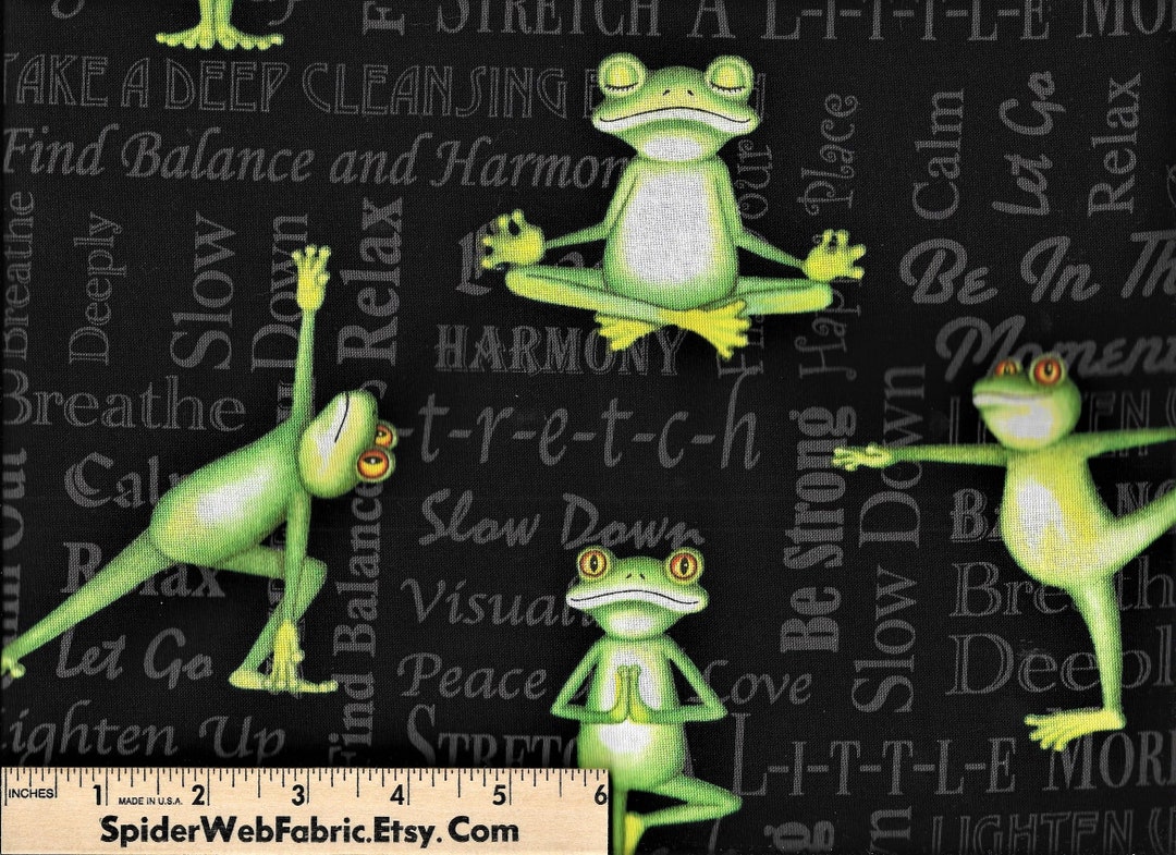 YOGA FROGS Fabric Workout Frog Exercising gym Peace Relax Stretch AJW