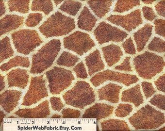 Tkanina z nadrukiem skóry żyrafy African Animal Kingdom - Safari 100% bawełna - Jakość Quilt Shop