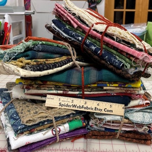 Paquete de tela de franela: 1/2 libra de piezas de algodón de calidad Quilt Shop