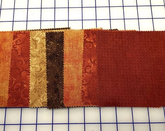 FALLING FOR YOU Fabric Pack - 24 - Five Inch Squares Essential Gems Charm Squares  Great Autumn Fall colors  100% Cotton Quilt Shop Quality