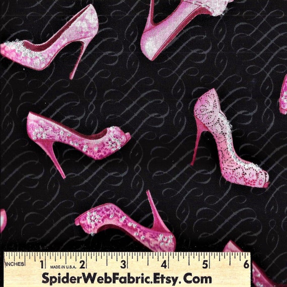 GLAMOUR CALZADO Tela Rosa Zapatos de Alto w/ Glitter