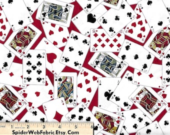 Playing Cards Fabric : Parlor Games  100% Cotton Quilt Shop Quality