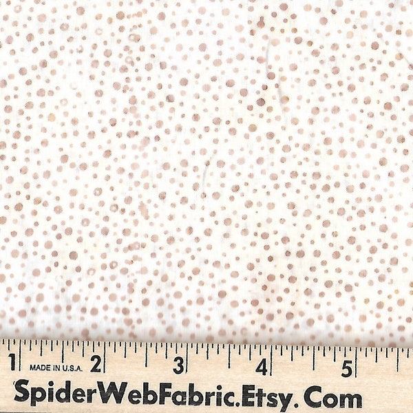 SAND CASTLE DOTS Fabric - Neutral Spots on Cream Novelty Light Brown Tan Sand Pebbles - by Hoffman - Blender 100% Cotton Quilt Shop Quality