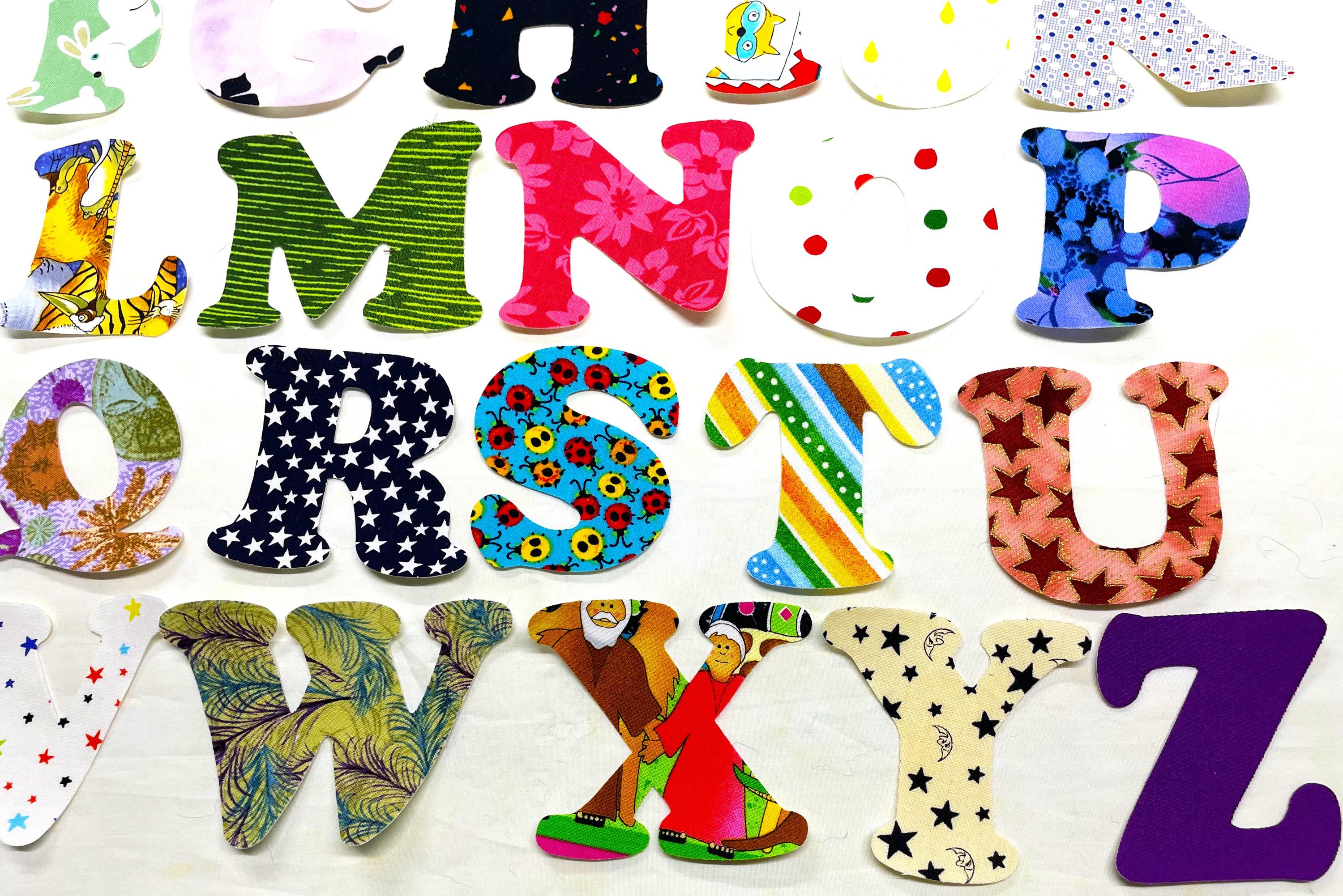 Want Letters ALPHABET LETTERS Fabric Die Cut FUSIBLE Letters - 3