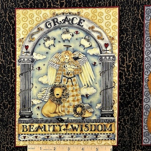 No 116 MESSAGE of LOVE Panel Fabric Debbie Mumm Angels Inspirational Bible Christian Church 100% Cotton Quilt Shop Quality Sold by the Panel