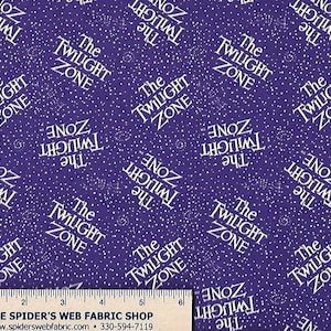 Twilight Zone Fabric: Purple Glow-in-the-Dark 100% Cotton - Quilt Shop Quality