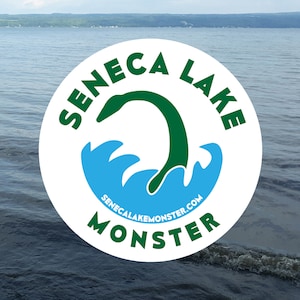 Seneca Lake Monster Sticker Indoor Decal 4&quot; New York Finger Lakes Cryptozoology