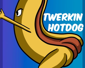 Twerking Hotdog Animated Emote Twitch, KICK, Discord