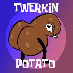 Twerkende aardappel-emote | GIF | Twitch, onenigheid, Kick
