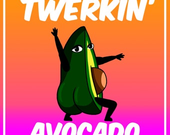 Animated Avocado Twerking Emote | Twitch, KICK, Discord | GIF