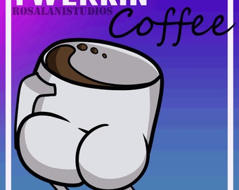 Twerking Coffee Animated Emote for Twitch, KICK, Discord, or to use as a stream alert! GIF