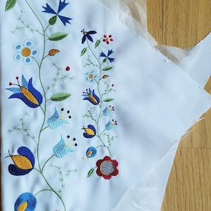 Polish Kaszubian Floral Design Tower #4 with Rozeta in 2 sizes 7&quot; and 14&quot; for machine embroidery.