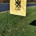 Kashubian Flag Hanging Banner, double sided, 12 x 15 inches