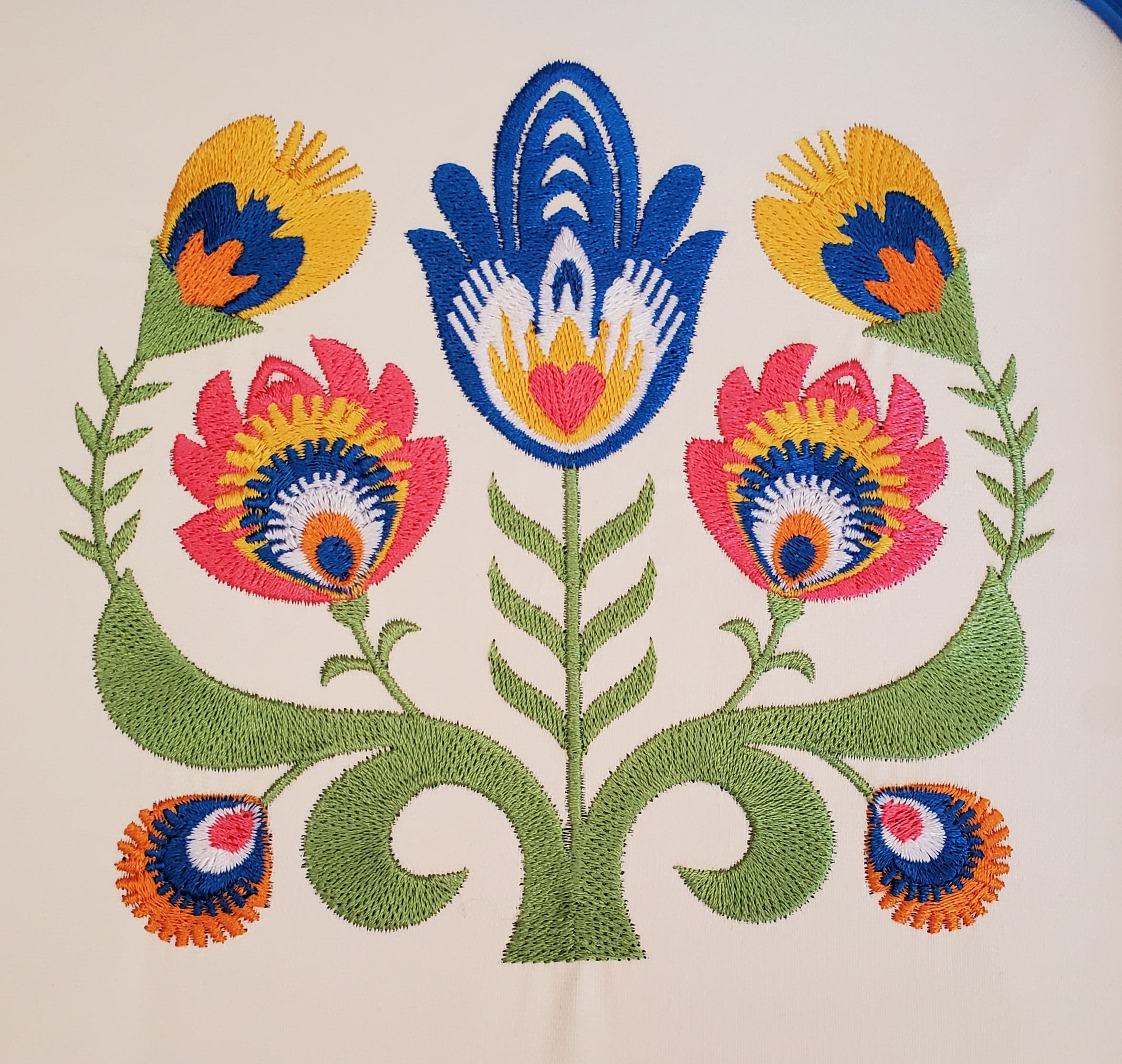 Wycinanki Style Polish Folk Art Floral Design Q 2sizes + Border
