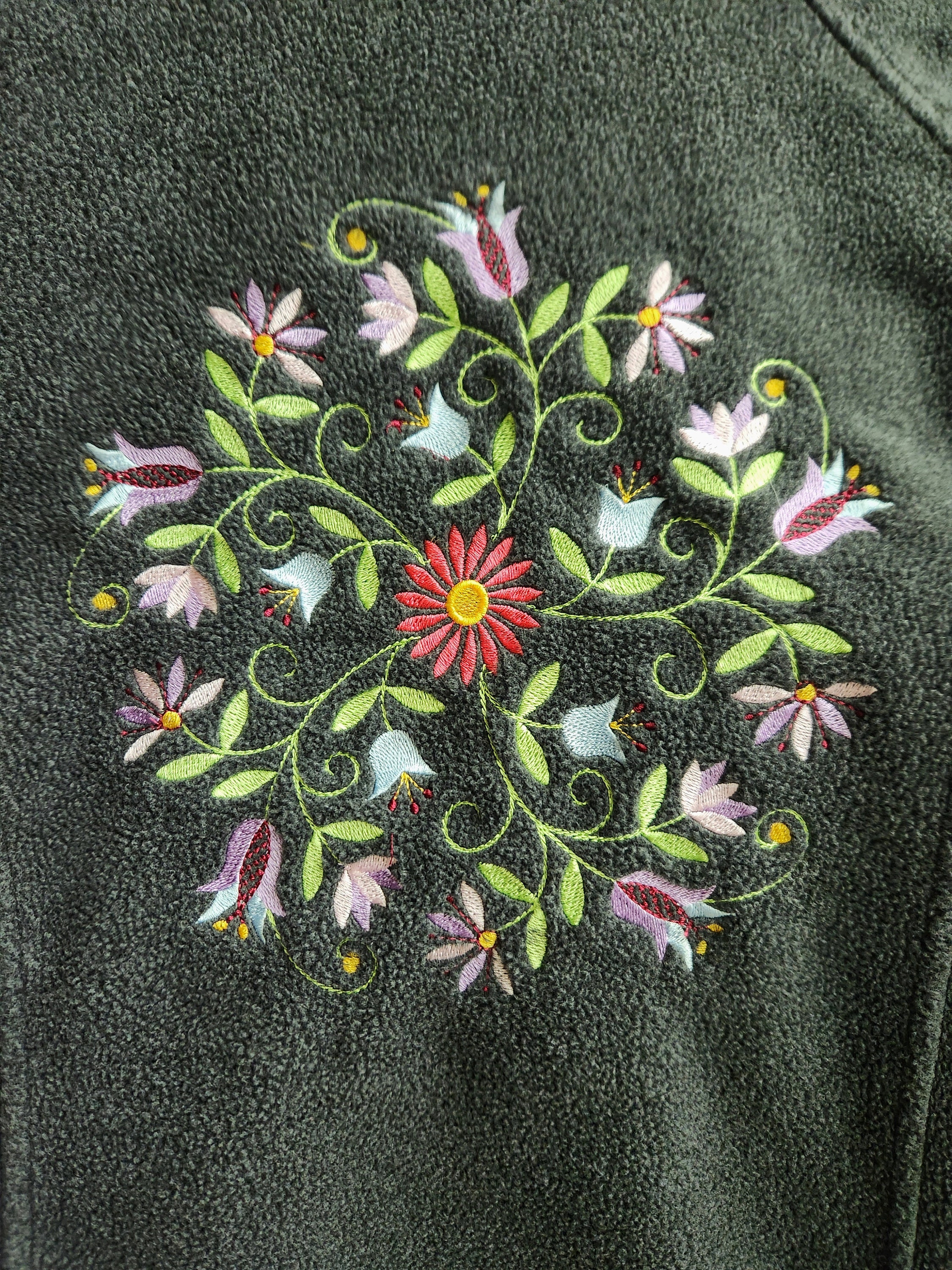 ◆CONICHIWA bonjour◆ FR embroidery MTM(GREEN) 4 Kaszubian Floral Branches 3G for Machine Embroidery, 4