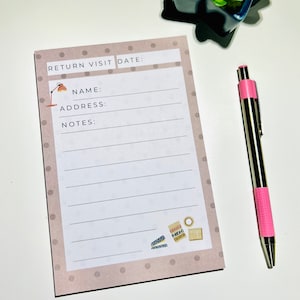 Jw Return Visit  - Jw Return Visit Notepad - Return Visit Récord - JW Ministry