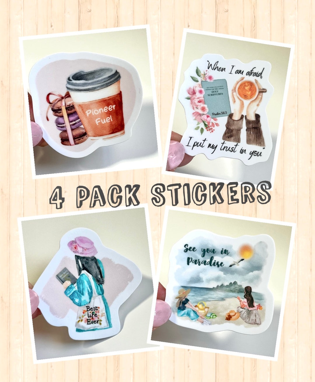 Jw Stickers - JW 4 Pack Stickers - Jw Gifts - Pioneer Life - Jw Year ...