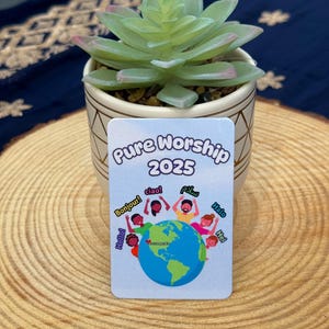 Magnets Pure Worship 2025 Magnet Multilingual,&quot;Hello&quot; International Gift, Unique JW Gift, Convention Keepsake, Global Brotherhood