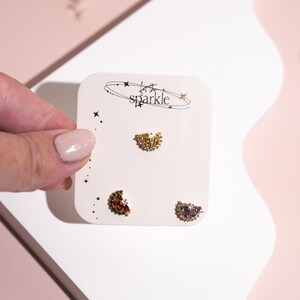Citrus Fruits - Earring Set - Studs - Mismatched - Gold Plated