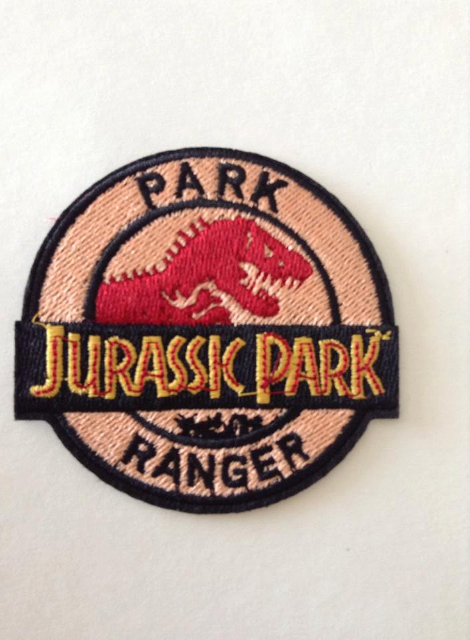 Jurassic Park Ranger embroidered patch movie Prop Theme Badge | Etsy
