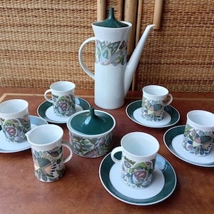 Rosenthal Korso Kaffeeservice aus Porzellan, 15-teilig, hergestellt in Deutschland, 1970er Jahre