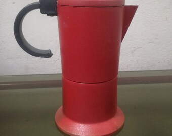 Bialetti Bia2 Red Espresso Coffee Maker Made in Italy 1990s UK