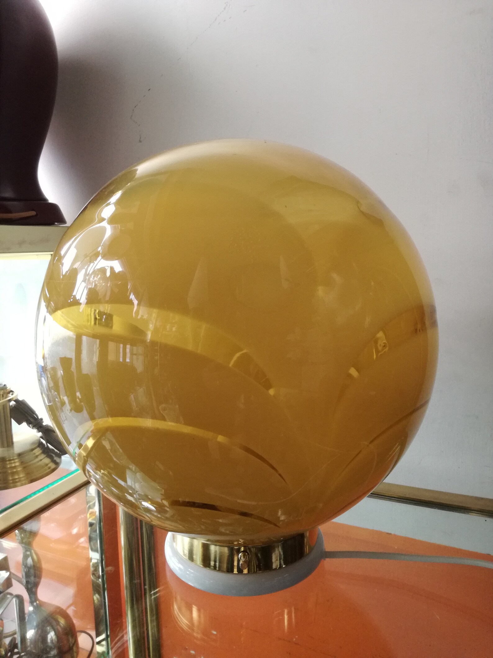 Murano Pilz Lampe gelb Glas schattiert echte Murano Glas
