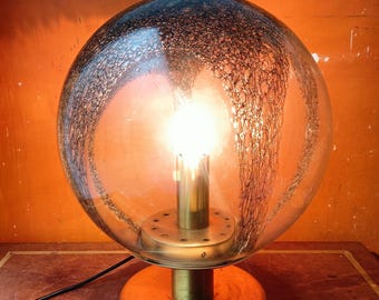 Lampa stołowa Murano La Murrina autentyczne szkło bullicante Wyprodukowano we Włoszech lata 70.