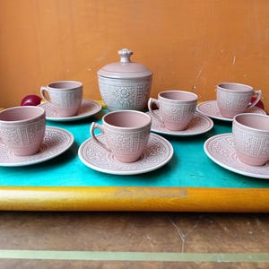 Laveno Richard Ginori Ceramic Coffee Service Antonia Campi Design Margherita Made in Italy 1960s