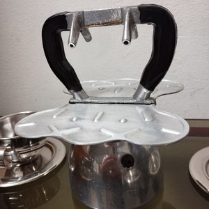 Espresso coffee maker Irmel Moka express 4 spouts with steel cups Made in Italy 1970s