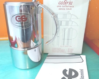 1 of 2 Giannina Espresso Coffee Maker 18/10 Stainless Steel NOS