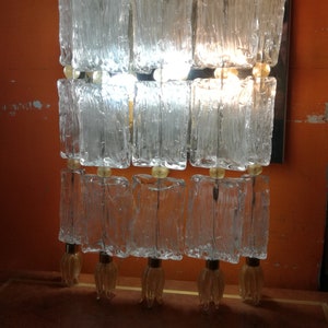 Barovier Murano glass wall lamp authentic glass Made in Italy 1960s