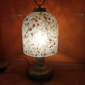 Candeeiro de mesa de vidro Murano Vistosi Neverrino Gae Aulenti era latão autêntico Fabricado na Itália década de 1960