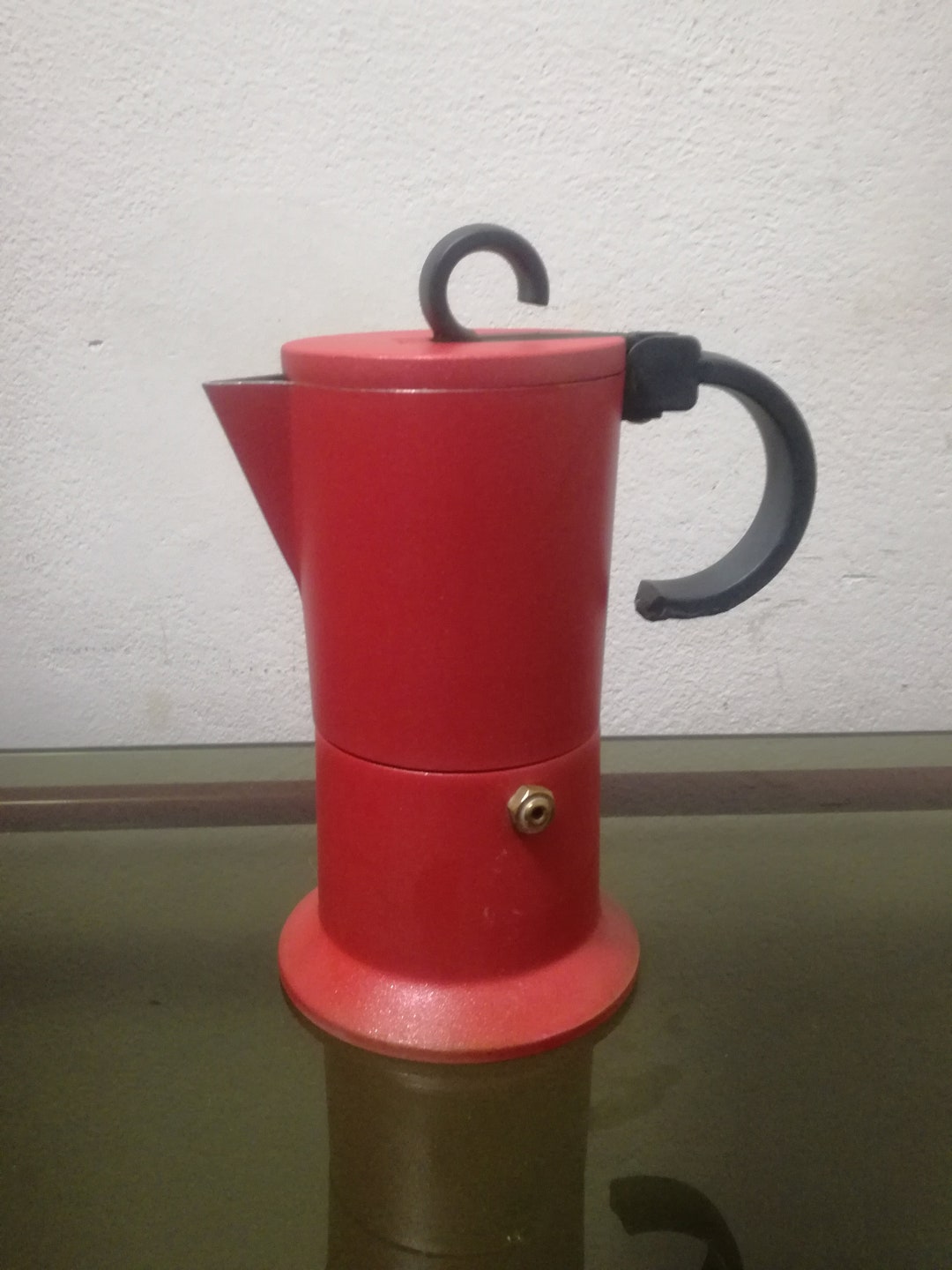 Bialetti Bia2 Red Espresso Coffee Maker Made in Italy 1990s