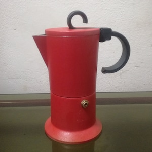 Bialetti Bia2 red espresso coffee maker made in Italy 1990s