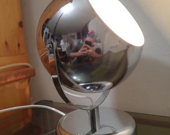 1 di 2 Reggiani orbit chrome eyeball desk lamp Made in Italy 1970s