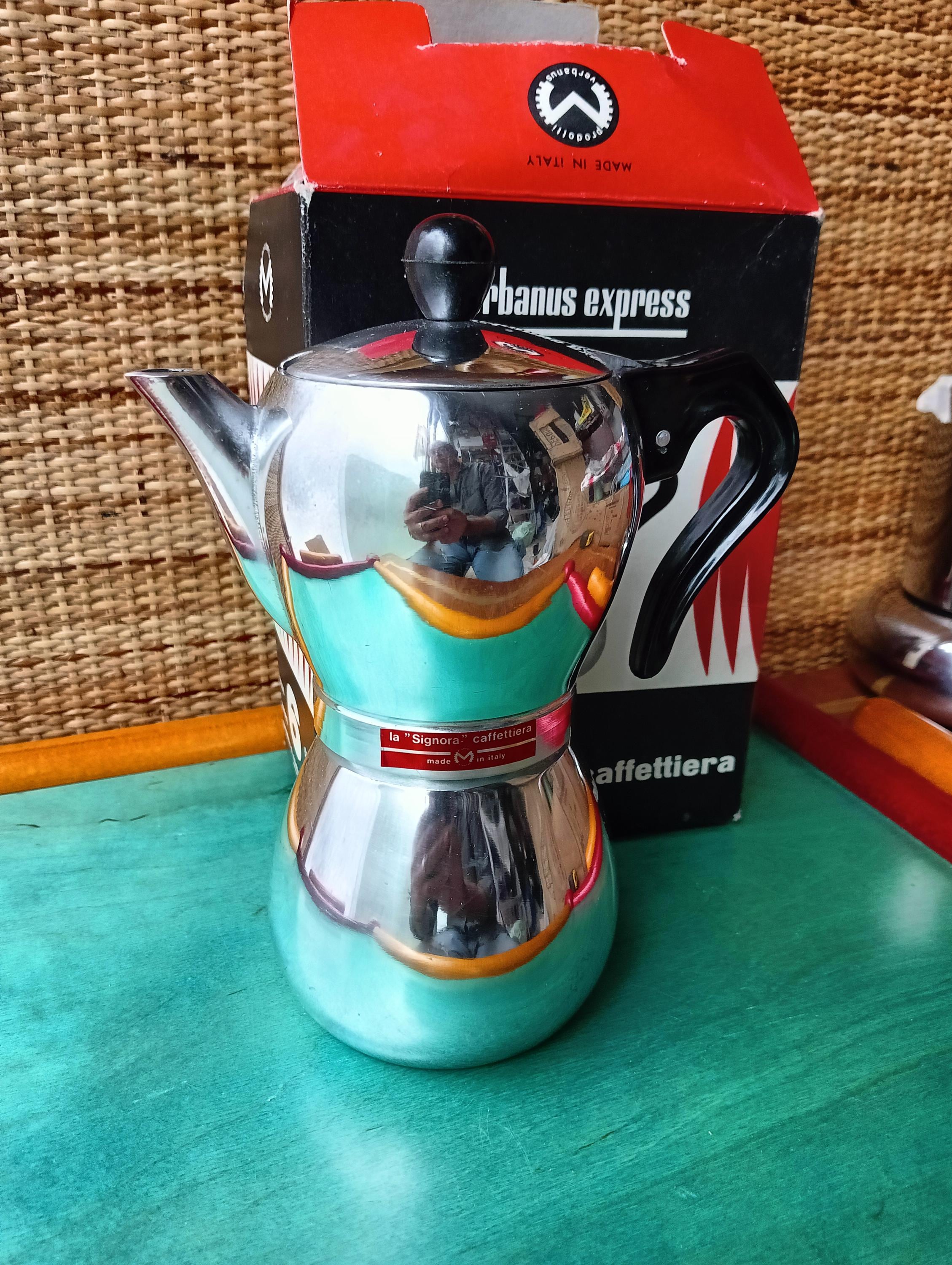 La Signora 3/6 Cup Espresso Coffee Maker, New NOS Espresso Coffee