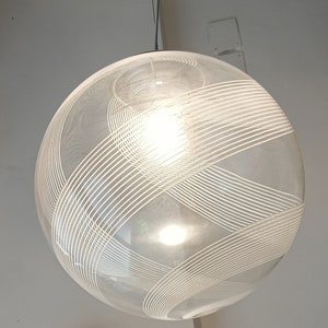 Murano swirl glass ceiling light filigree glass Lino Tagliapietra 45 cm Made in Italy 1970s