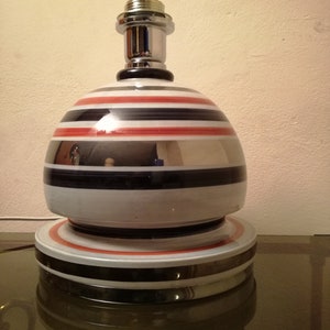 Lampada in ceramica colorata glazed Ettore Sottsass Memphis era no shade Made in Italy 1960s