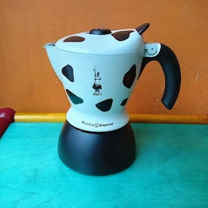 Bialetti Mukka express 2 cup espresso cappuccino coffee maker lacquered aluminium
