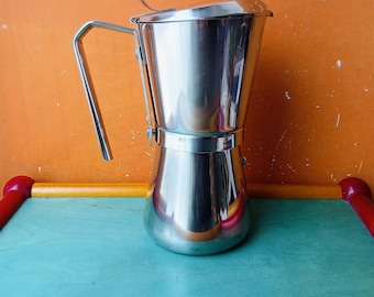 1 of 2 Giannina Espresso Coffee Maker 18/10 Stainless Steel NOS