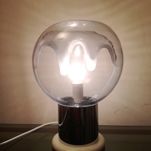 Venini Toni Zuccheri Membrana desk lamp shaded glass made in Italy 1970s