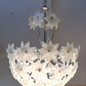 Murano millefiori chandelier semisphere 50 cm diameter made in Italy 1970s