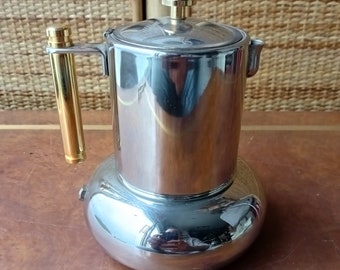 Lavazza Principessa Espressomaschine für 4/5 Tassen, Edelstahl 18/10, hergestellt in Italien, 1980er Jahre
