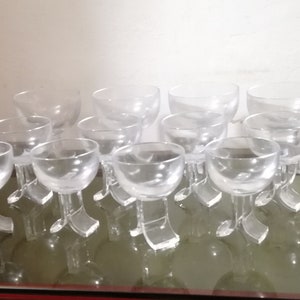 Kristall Krisla Architetto Taddei Sestini glasses Kristall Krisla lot of 18 cryatal glasses in 3 sizes Italy 1970s