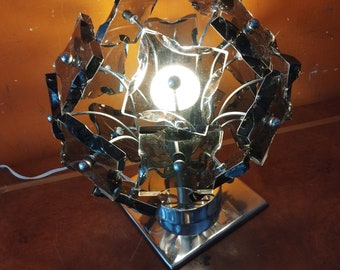 Lámpara de escritorio ZeroQuattro sputnik era espacial 18 vasos Era Fontana Arte Made in Italy años 70